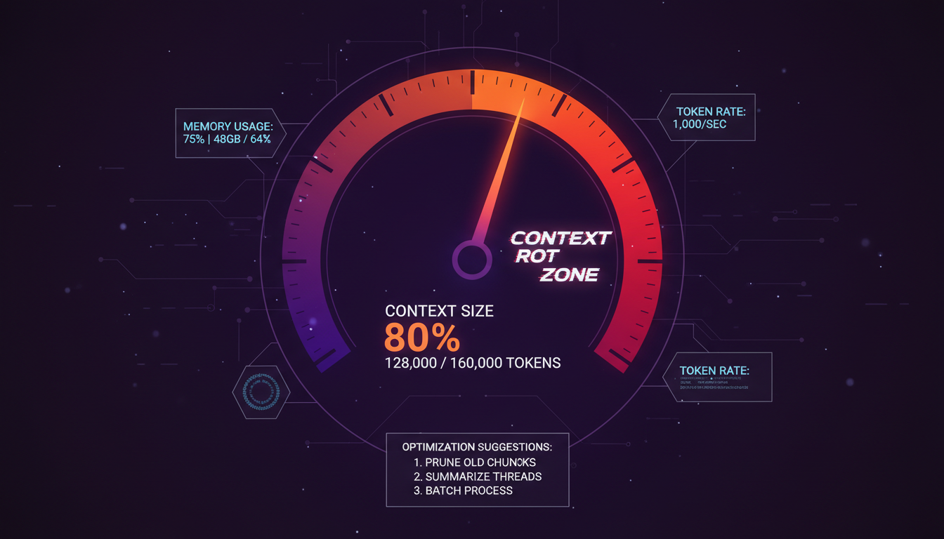 Context window gauge showing 80% limit
