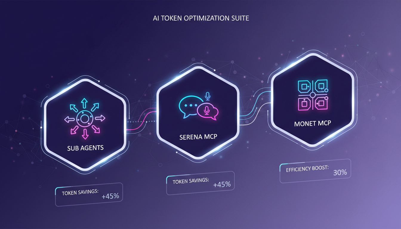 Token optimization tools: sub agents, Serena MCP, Monet MCP