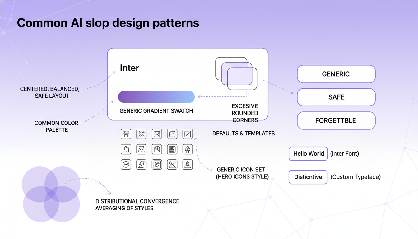 AI slop design characteristics