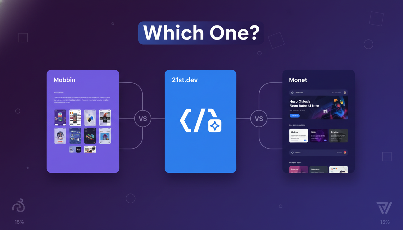 Mobbin vs 21st.dev vs Monet: Which Design Reference Site Should You Use ...