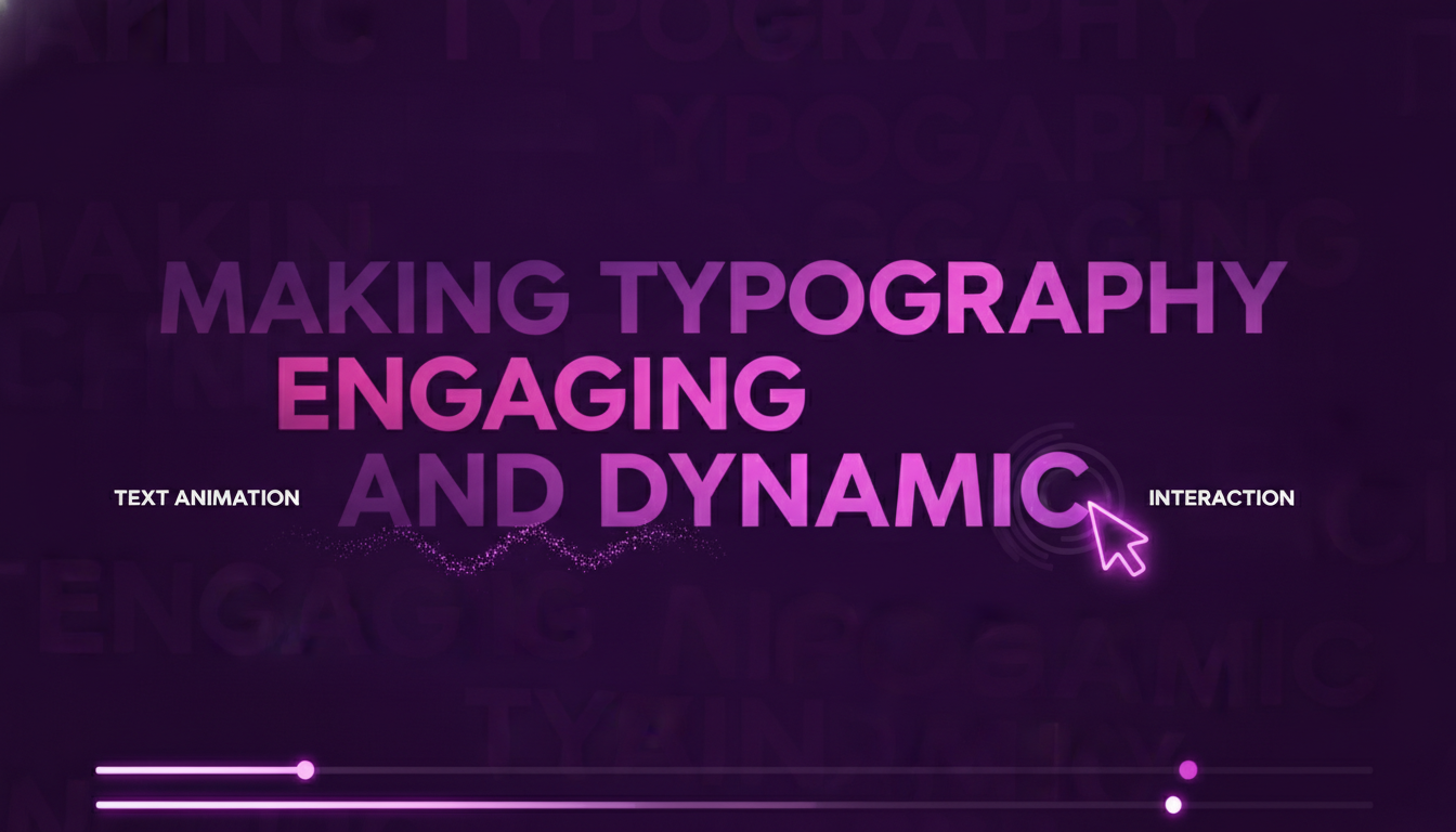 Text with motion and interaction